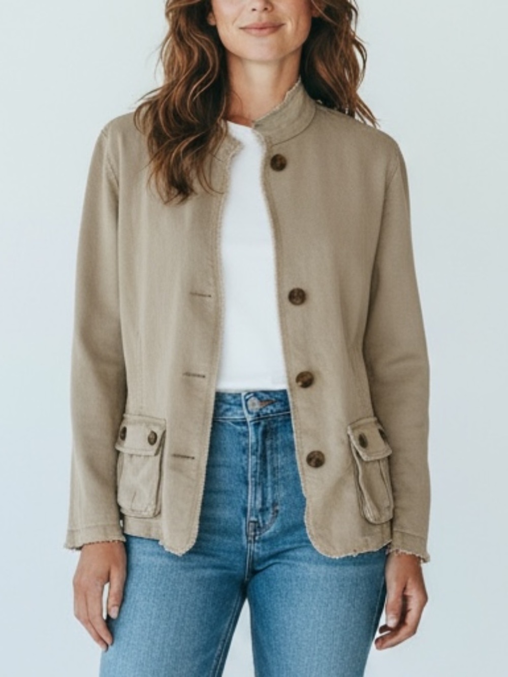 🤎 Old Navy Women's Beige Utility Jacket XL